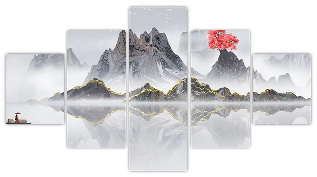 Obraz - Góry we mgle (125x70 cm)