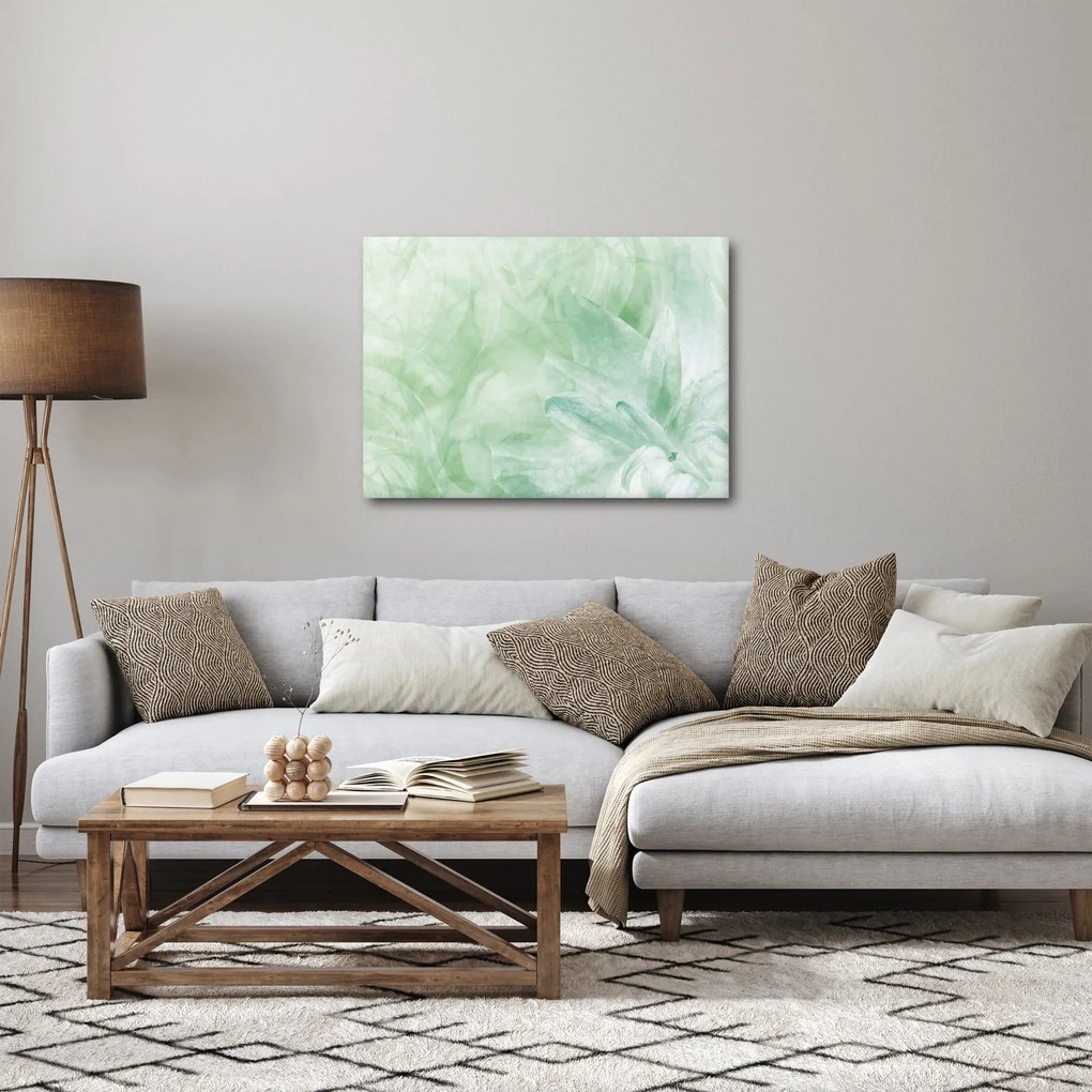 Obraz - Zielony kwiat (70x50 cm)
