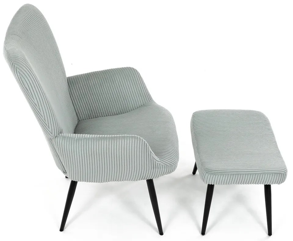 Fotel relaksacyjny z podnóżkiem L7285 BLUE6,niebieski