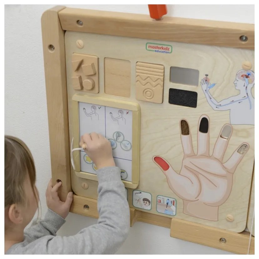 Masterkidz tablica edukacyjna zmysł dotyku montessori
