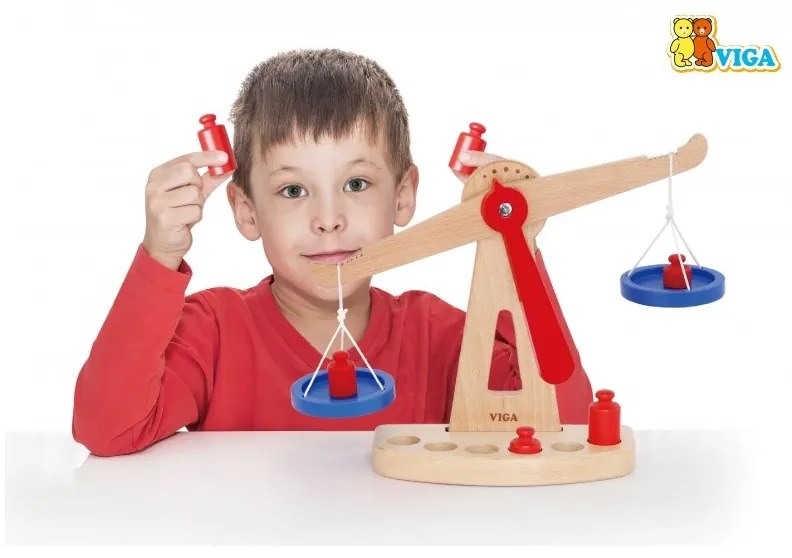 Drewniana waga sklepowa równoważna viga toys