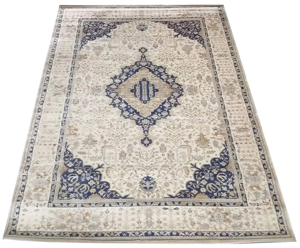 Prostokątny dywan we wzory retro R8-C78