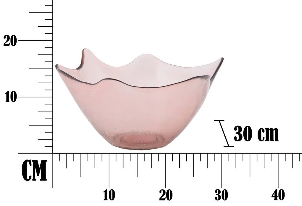 Ozdobna misa ze szkła z recyklingu, Ø 30 cm