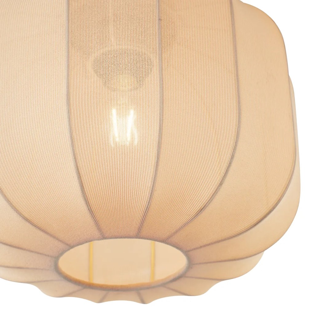 Lampa sufitowa Japandi złota z beżowym kloszem - PluniJapandi Oswietlenie wewnetrzne