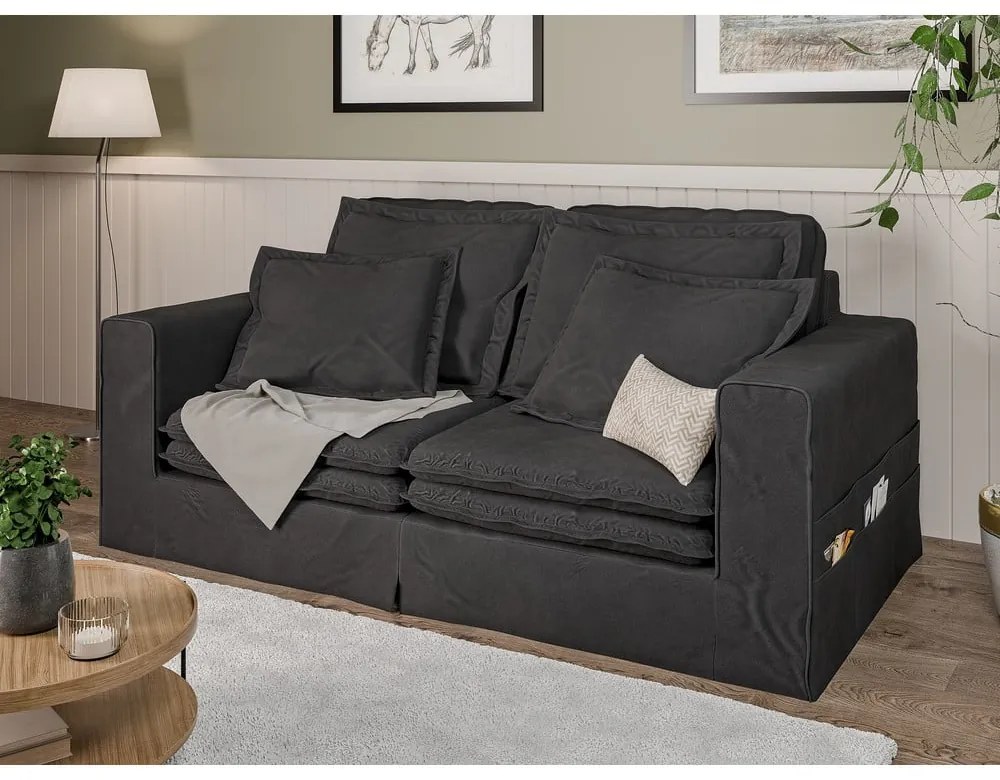 Antracytowa sofa 196 cm Nora – Ropez