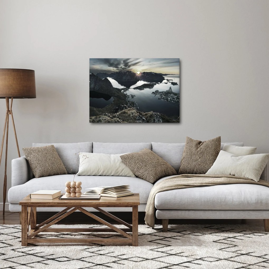 Obraz - Norweskie góry (70x50 cm)