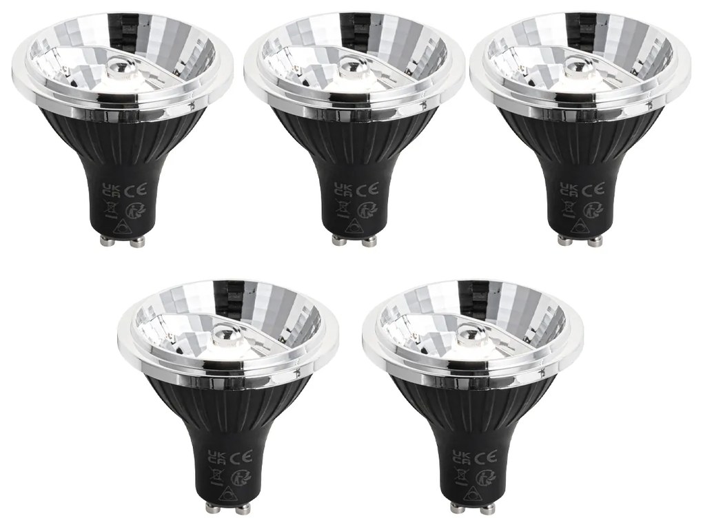 Zestaw 5 ściemnialnych żarówek LED GU10 70mm 6,5W 600 lm 4000K