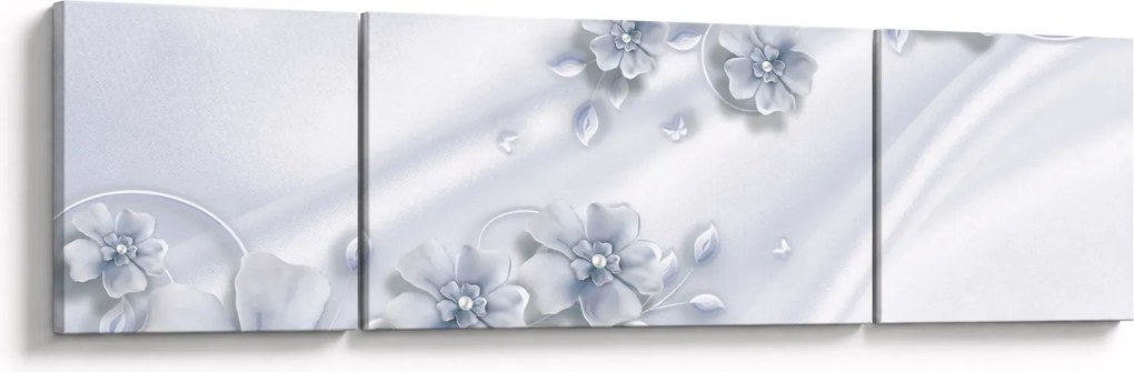 Obraz - kwiatowy wzór (170x50 cm)