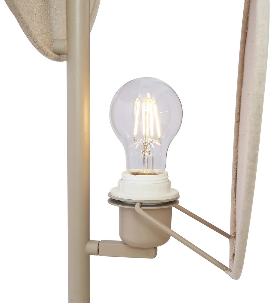 Lampa podłogowa Japandi beżowa 3-źródła światła - OrganicaJapandi Oswietlenie wewnetrzne