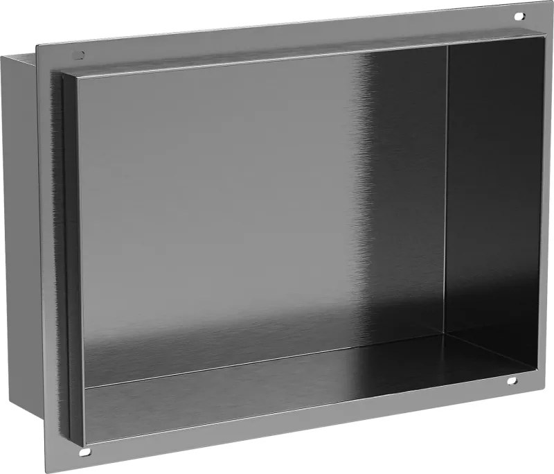 Mexen X-Wall-NR półka wnękowa bez kołnierza 30 x 20 cm, gun gray szczotkowany - 19E1302010