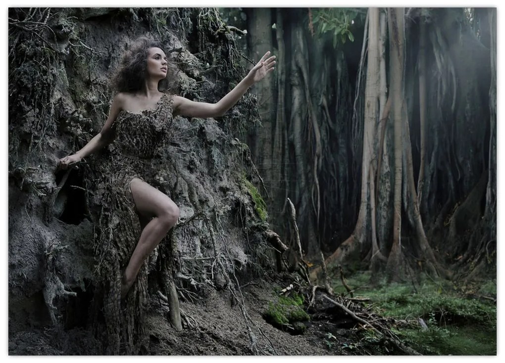 Obraz na szkle - Leśna wróżka (70x50 cm)