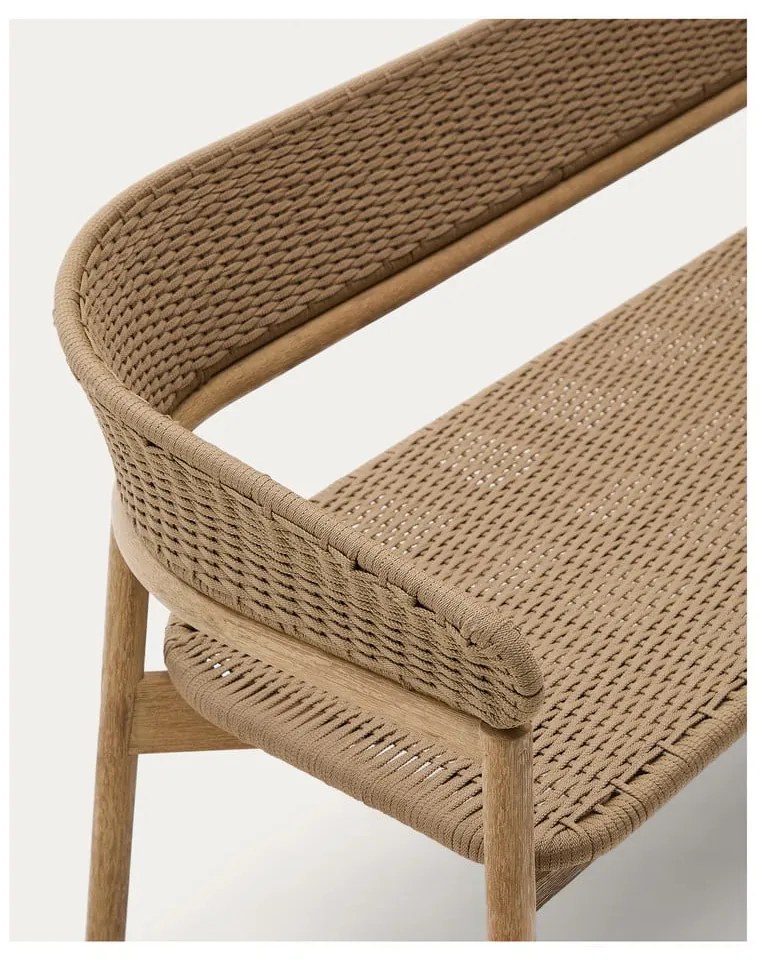 Beżowo-naturalna sofa ogrodowa z litego drewna akacjowego Arinella – Kave Home