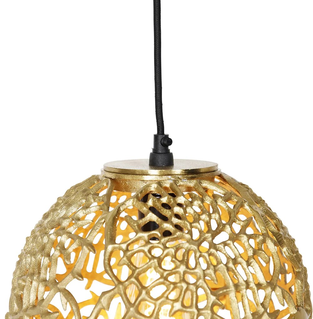 Lampa wisząca w stylu art deco złota - Maro ArtDeco Oswietlenie wewnetrzne