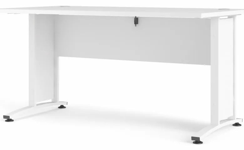 Białe biurko PRIMA OFFICE bez szuflady 80400
