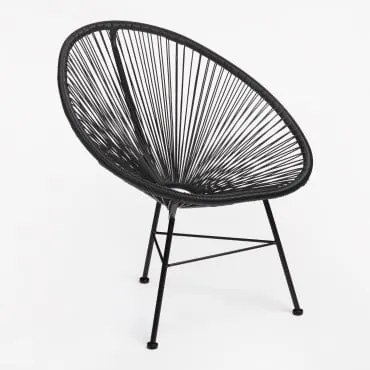 Fotel Ogrodowy Ze Stali New Acapulco Czarna - Sklum