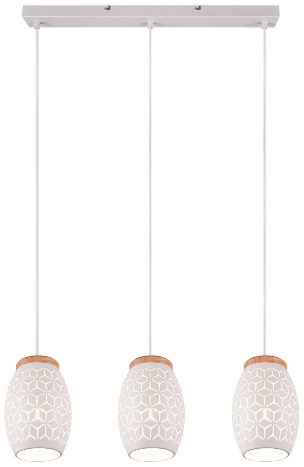 Biała lampa wisząca ø 15 cm Bidar – Trio
