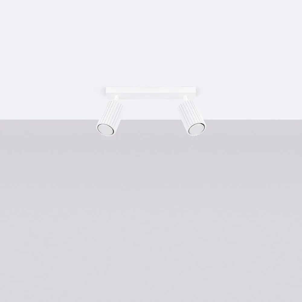 Biała lampa punktowa 6,5x30 cm Gleam – Sollux