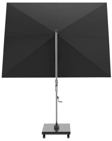 KNIRPS 320 x 320 cm - luksusowy wahadłowy parasol ogrodowy z drążkiem bocznym : Kolor parasola Knirps - Czarny