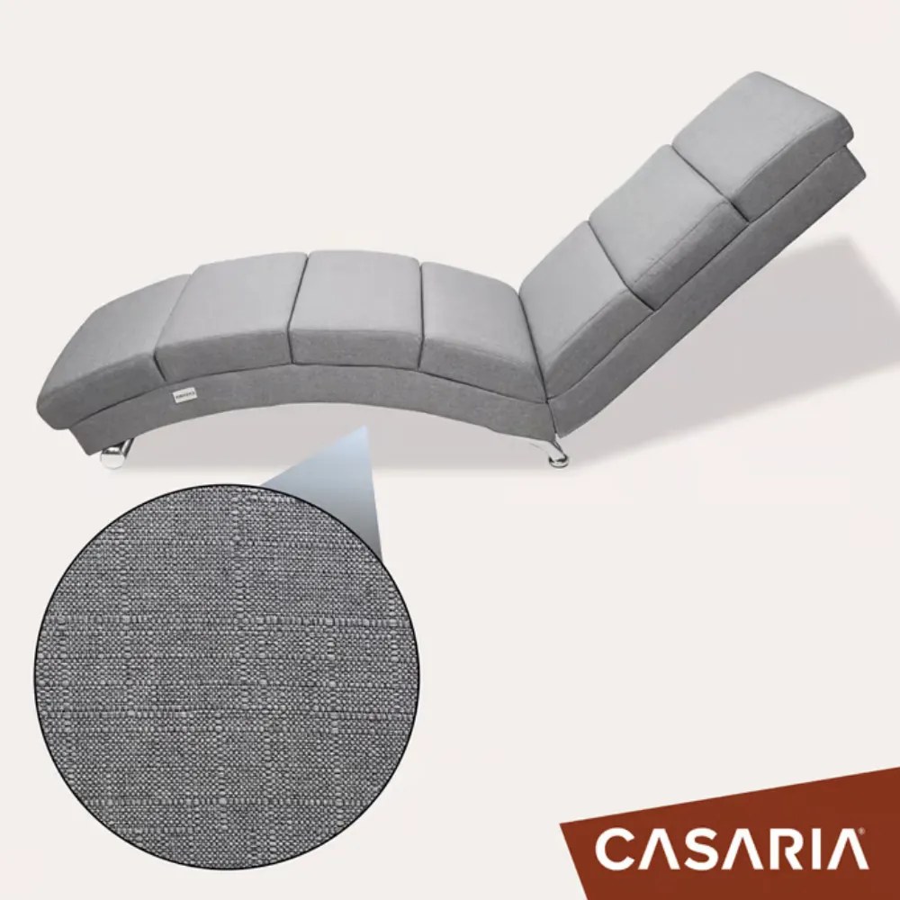Casaria Leżanka LONDON, 186×55×89cm, szara