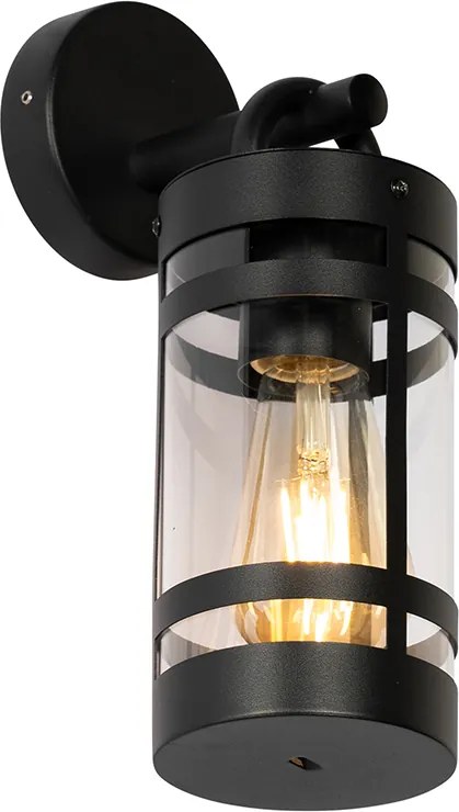 Industrialna lampa ścienna zewnętrzna czarna IP44 - Ruben