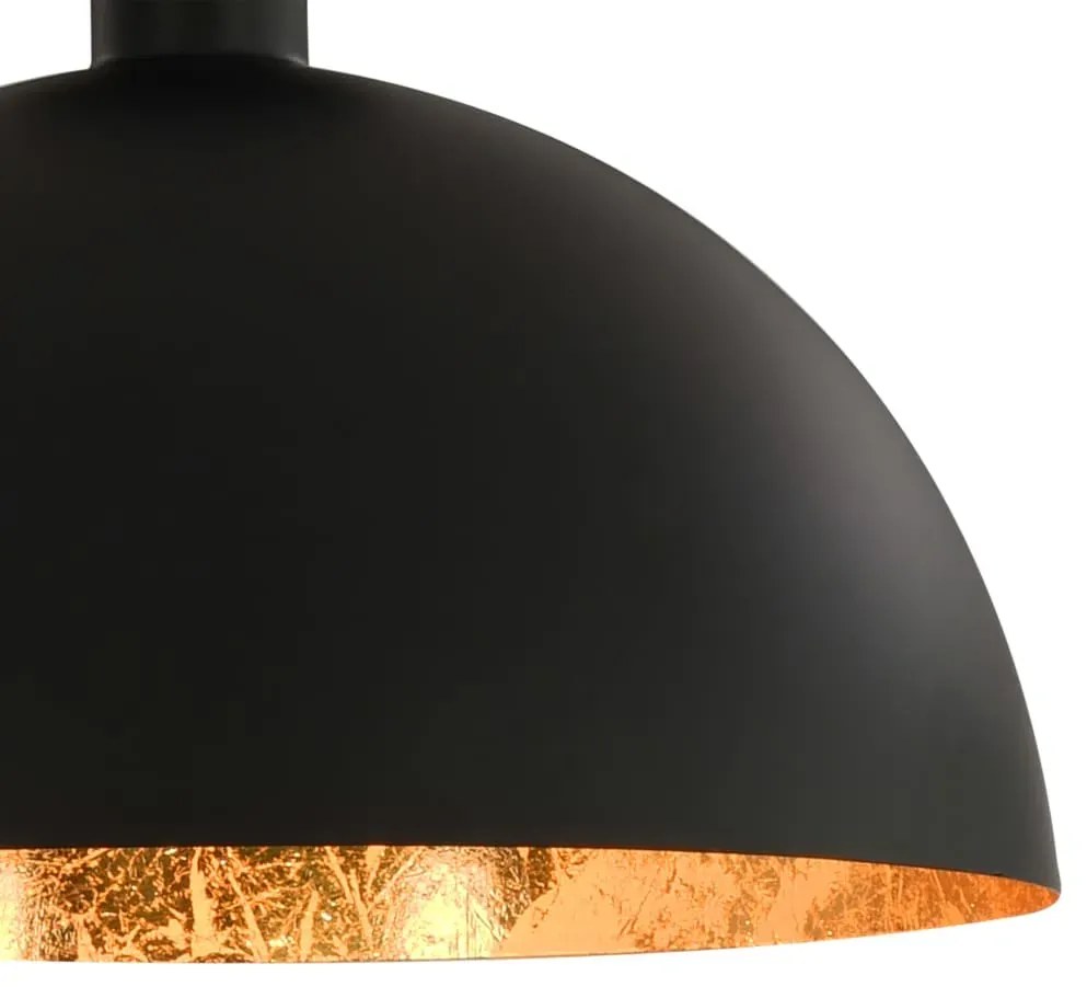 Czarno-złota okrągła lampa sufitowa 2 sztuki - EX157-Elgin
