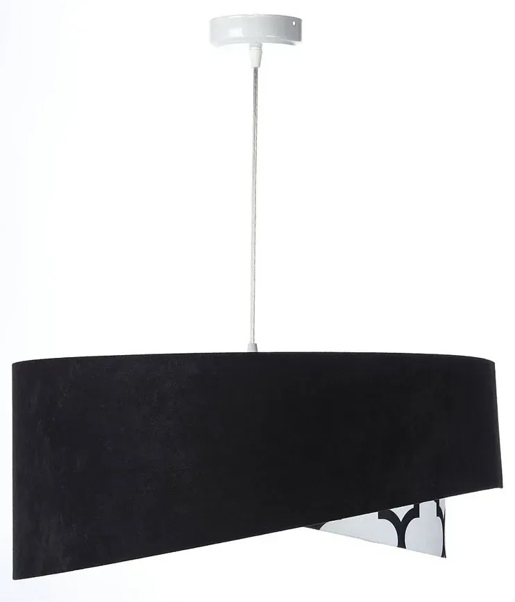 Czarno-srebrna asymetryczna lampa wisząca - 4X EX997 Z1-A31