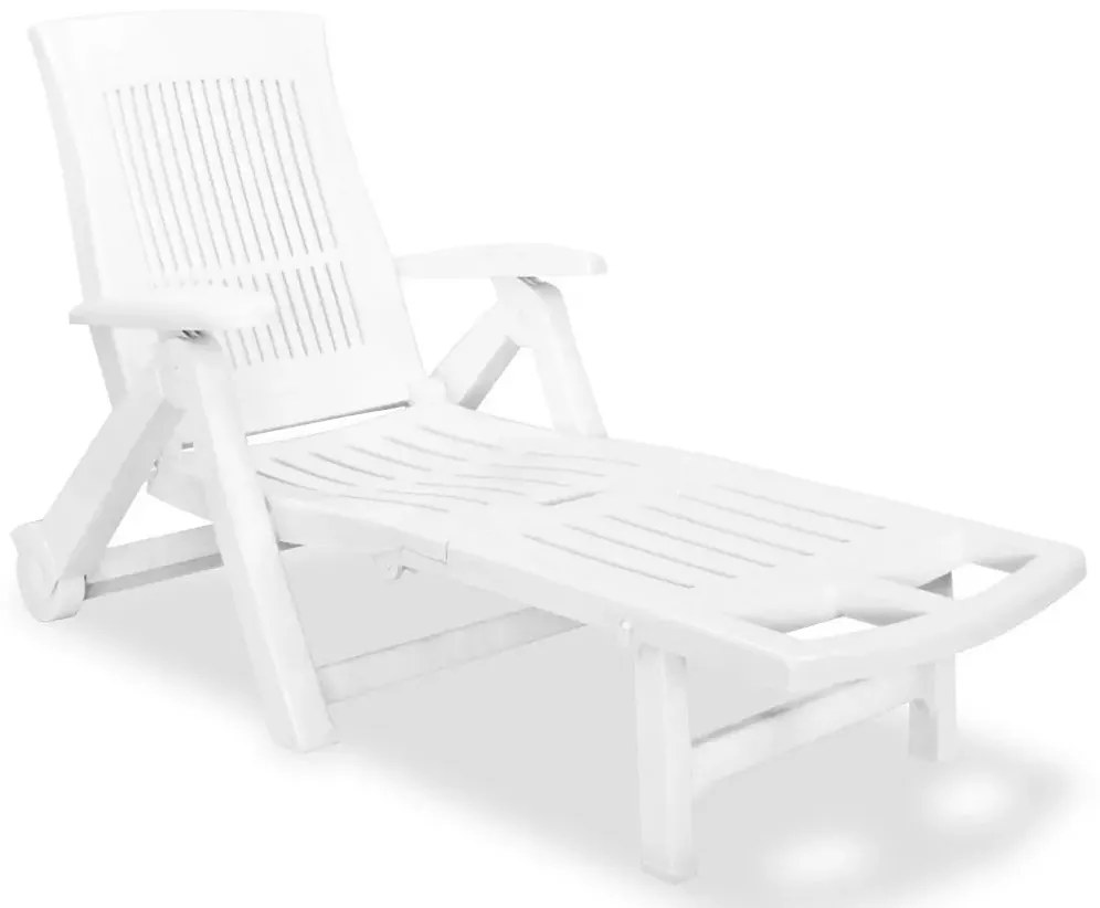 Biały składany leżak plażowy Z1-B46