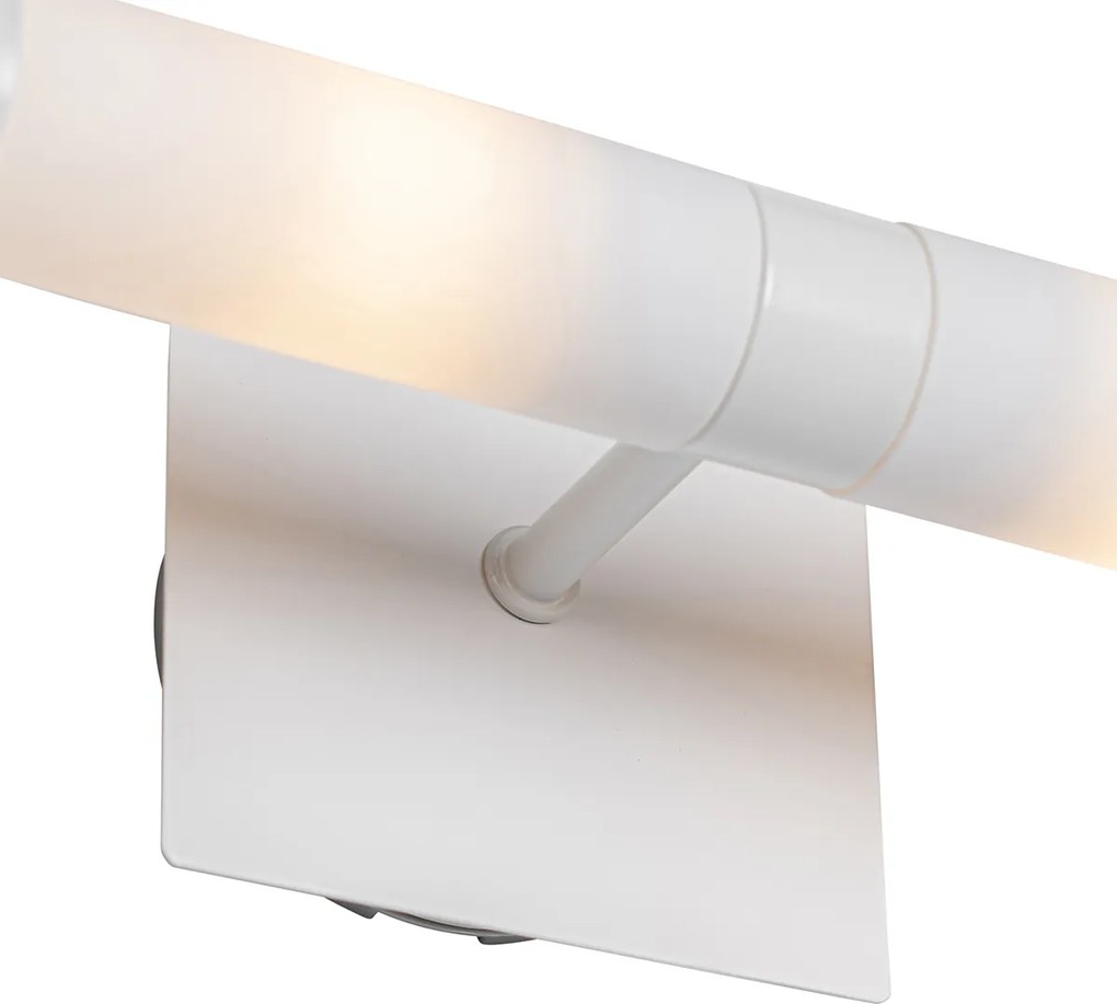 Nowoczesna lampa ścienna do łazienki biała IP44 2-punktowa - Bath