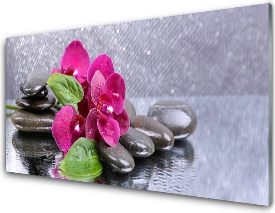 Panel Szklany do Kuchni Malarska Wizja Storczyka