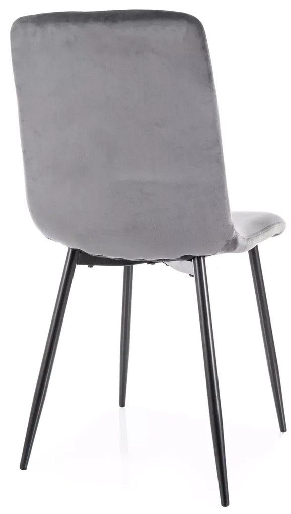 Krzesło do jadalni DAREN VELVET szare