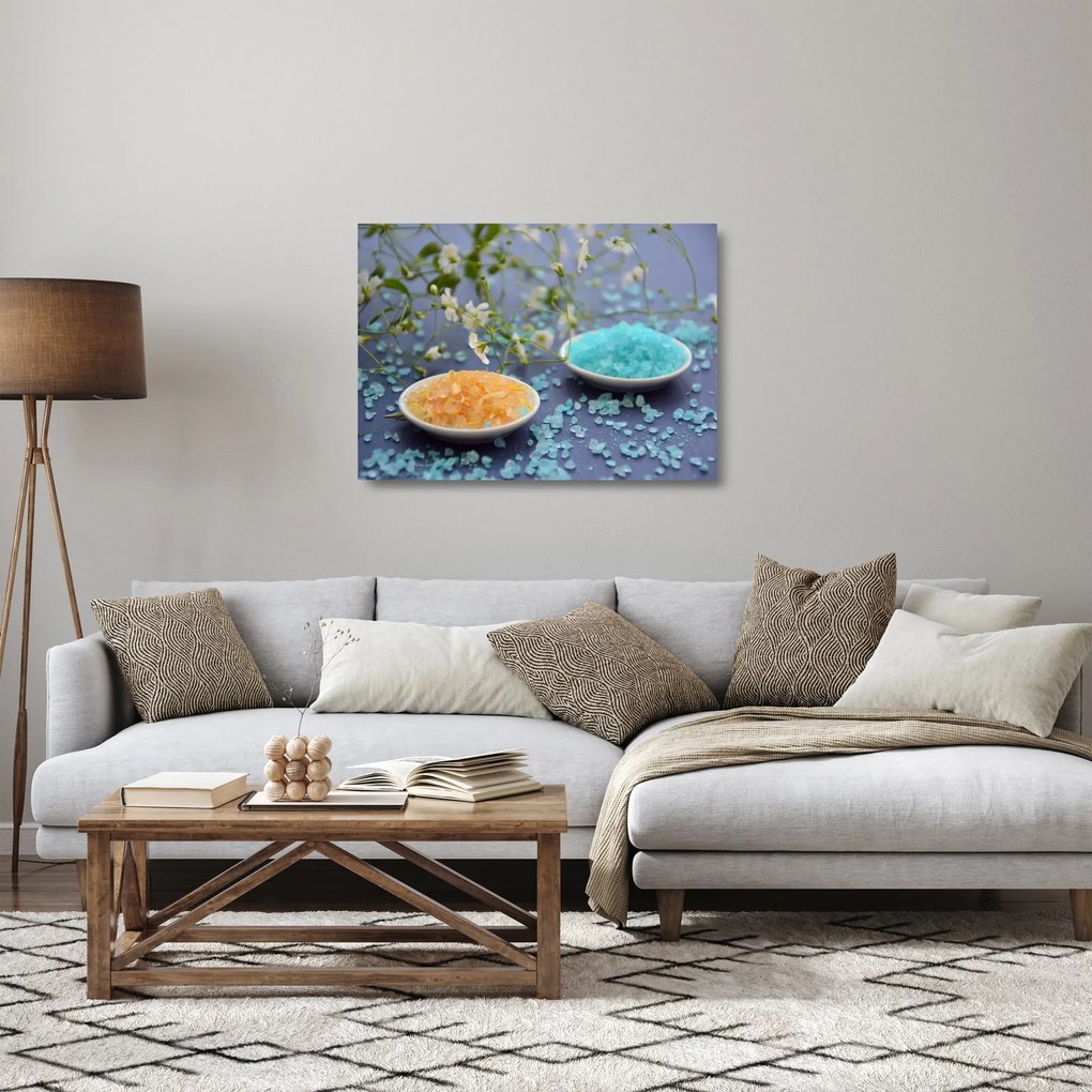 Obraz na szkle - kolorowa sól morska (70x50 cm)