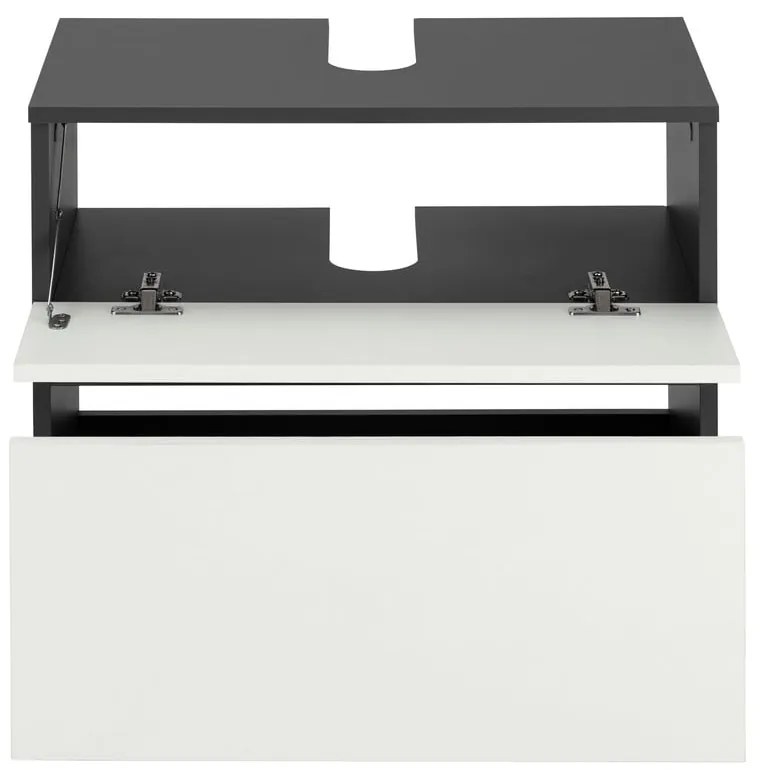 Biało-antracytowa szafka pod umywalkę 60x55 cm Wisla – Støraa