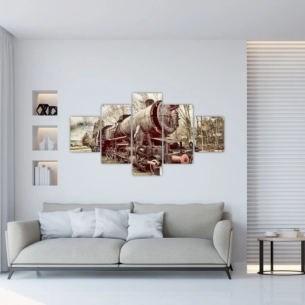 Historyczny wizerunek lokomotywy (125x70 cm)