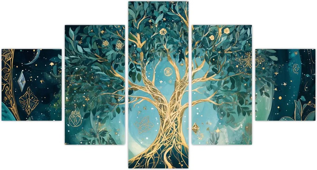 Obraz – Drzewo życia we wszechświecie (125x70 cm)