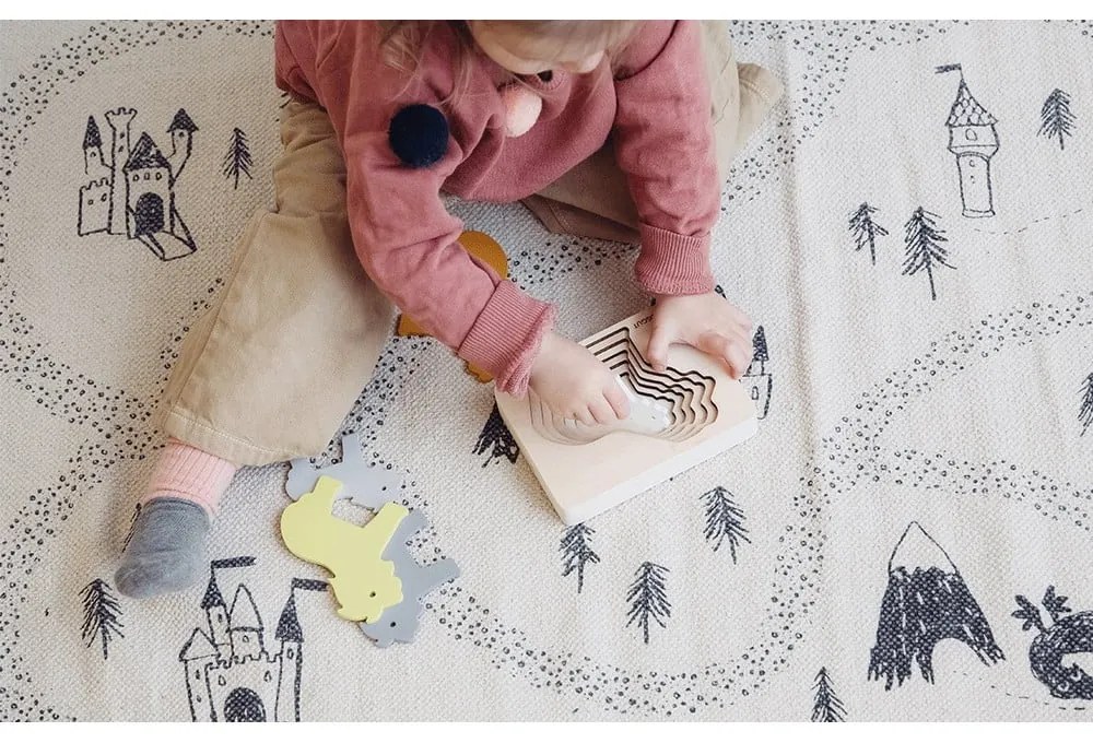 Dziecięce drewniane puzzle Kindsgut Lion