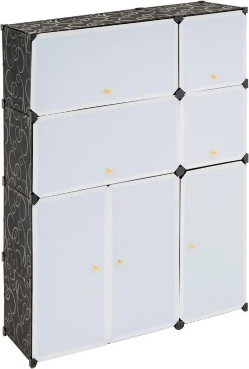 Regał czarno-biały - system wtykowy