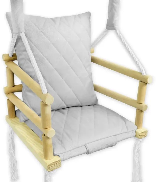 Szara huśtawka rosnąca dla dzieci H6-S17