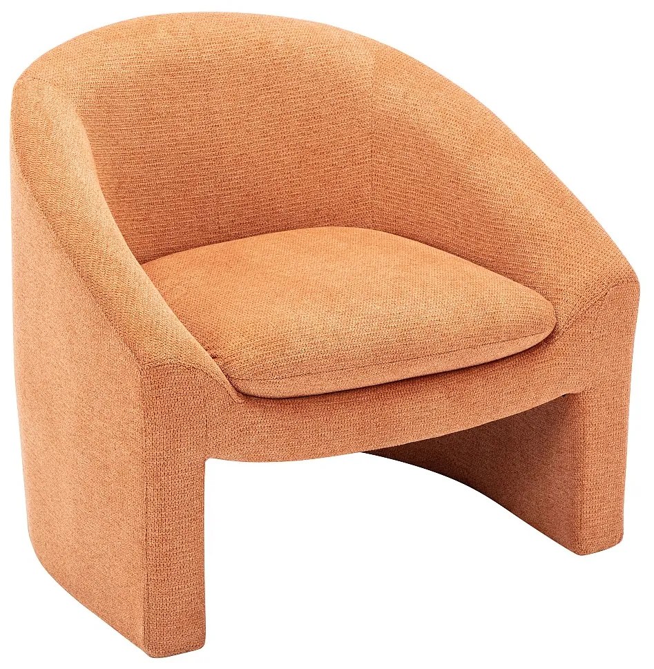 Fotel z terakotową tapicerką - OSSANA