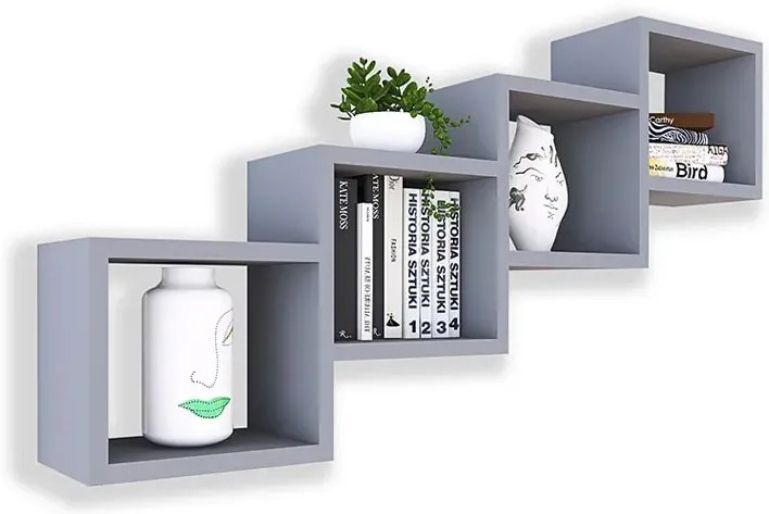 Szara nowoczesna półka wisząca N2-C49