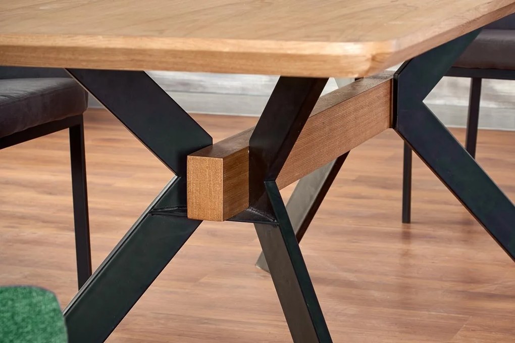 Loftowy stół rozkładany z fornirowanym blatem Bacardi