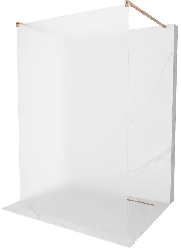 Mexen Kioto ścianka prysznicowa wolnostojąca 100 x 200 cm, szron 8 mm, miedź szczotkowana - 800-100-002-65-30