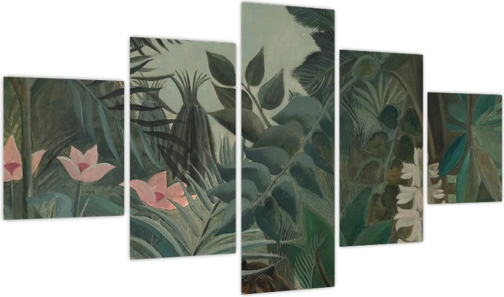 Obraz - Henri Rousseau, The Equatorial Jungle, reprodukcje (125x70 cm)
