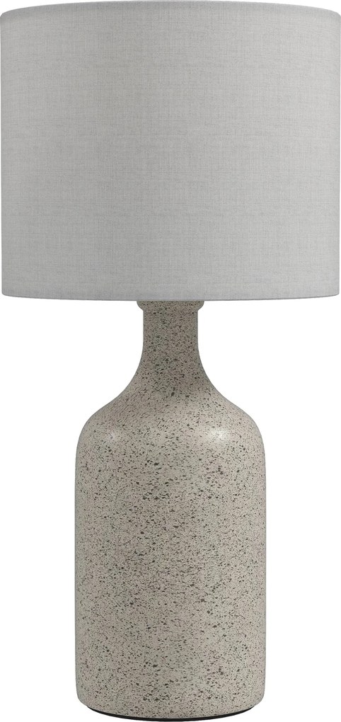 HOMCOM Lampa stołowa, lampka nocna biurkowa z ceramiczną podstawą, lnianym kloszem, 22x22x45 cm Piaskowy brąz+biały