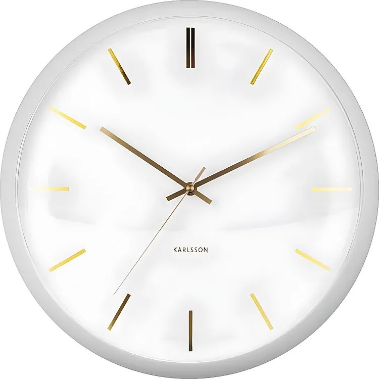 Zegar ścienny Globe - Biały - Ø40cm