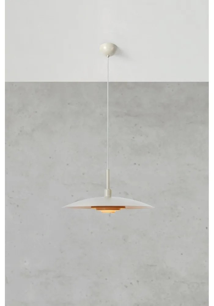 Beżowa lampa wisząca z metalowym kloszem ø 57 cm Piny – Markslöjd