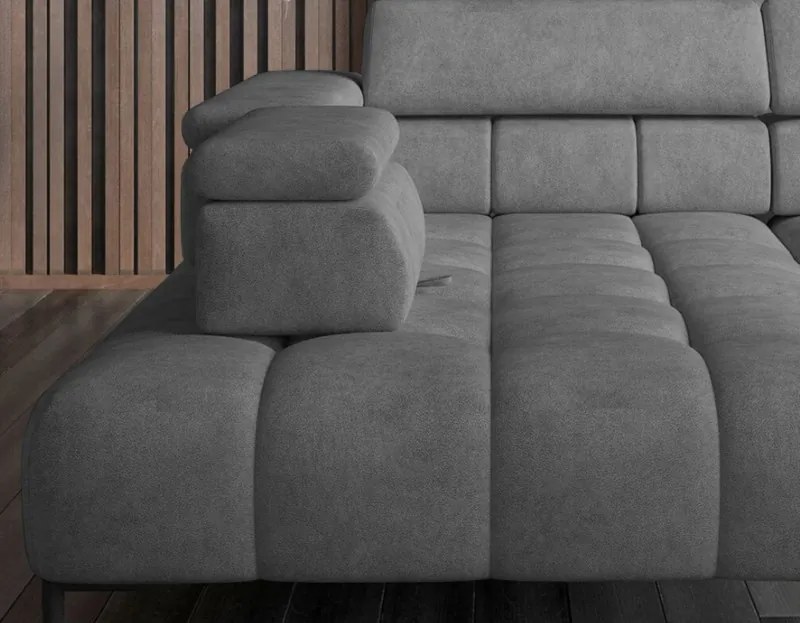 Narożnik PLAZA XL Lewostronny Elektryczna regulacja Tkanina MONOLITH 85 WERSAL