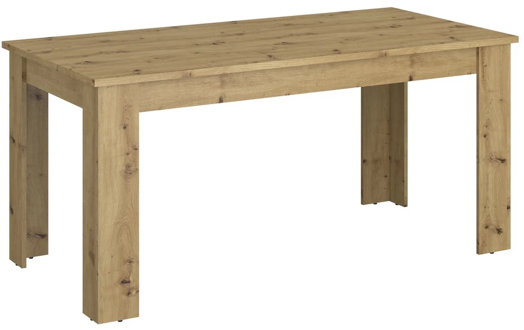 Stół Rozkładany Prostokątny Drewniany do Jadalni OPIA 160-210 cm Dąb Artisan Klasyczny