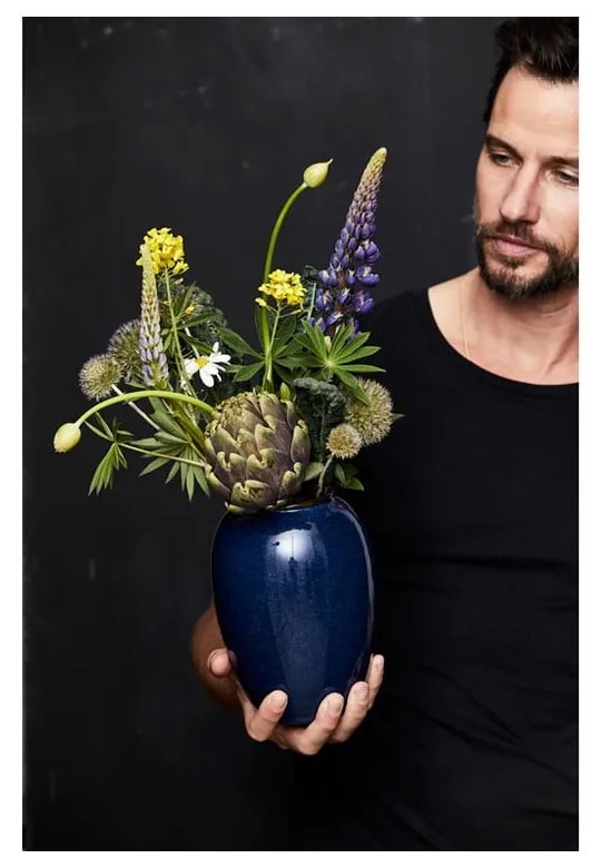 Ciemnoniebieski kamionkowy wazon (wysokość 20 cm) Gastro Blue – Bitz