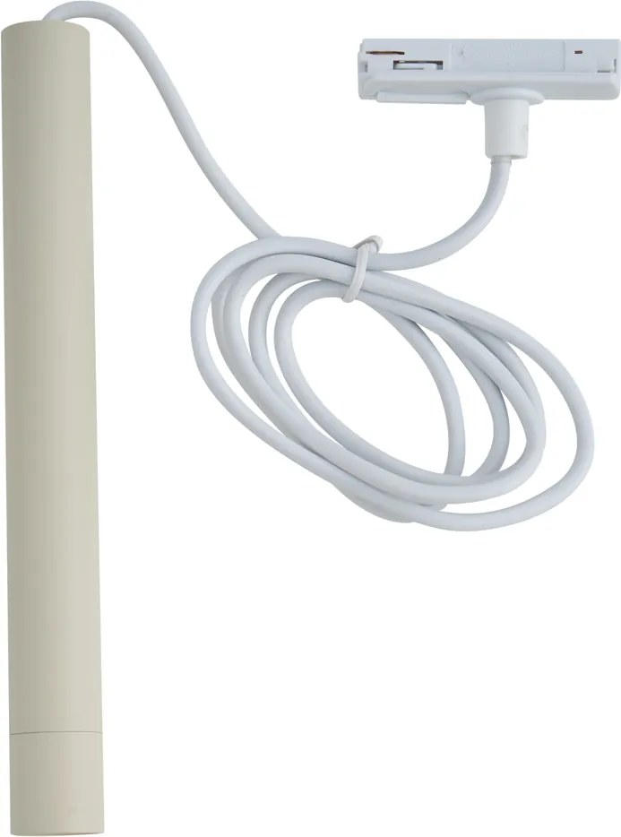 Nowoczesna lampa wisząca beżowa z białym do systemu szynowego 1-fazowego - Iconic Frini