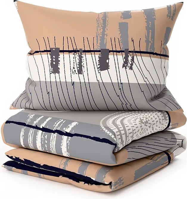 PrzytulneMieszkanie.pl PrzytulneMieszkanie.pl Bawełniana pościel PINIA szara Rozmiar pościeli: 70 x 90 cm | 140 x 220 cm